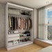 Guarda-Roupa Solteiro Montaro 2 Portas 2 Gavetas Branco - Panorama Móveis