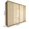 Guarda-Roupa Casal Travelle New 6 Portas 4 Gavetas Ripado 100% Mdf Naturale/Off White - Panorama Móveis