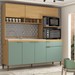 Cozinha Compacta Montis 7 Portas 1 Gaveta Nogal/Grey - Panorama Móveis