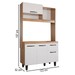 Armário de Cozinha com Balcão Compacta Tina 4 Portas 1 Gaveta Freijó/Branco - Panorama Móveis