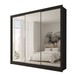 Guarda-Roupa Casal Giulia Slim 3 Portas 3 Gavetas com Espelho Preto - Panorama Móveis