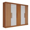 Guarda Roupa Casal Prince 5 Portas 2 Gavetas Freijo/Off White - Panorama Móveis