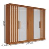 Guarda Roupa Casal Prince 5 Portas 2 Gavetas Freijo/Off White - Panorama Móveis