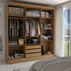 Guarda-Roupa Casal Risk 6 Portas 3 Gavetas 100% Mdf Cinamomo/Off White - Panorama Móveis
