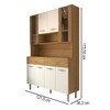 Armário de Cozinha Kit 8 Portas 2 Gavetas com Vidro Ripado 3d Freijó/Supremo - Panorama Móveis
