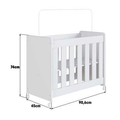 Berço Evolutivo 4 em 1 com Colchão Branco - Completa Móveis