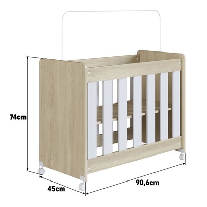 Berço Evolutivo 4 em 1 com Colchão Carvalho Araguaia - Completa Móveis