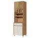 Paneleiro Condessa 4 Portas 1 Gavetas com Vidro 100% Mdf Carvalho/Greige - Nesher