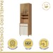 Paneleiro Condessa 4 Portas 1 Gavetas com Vidro 100% Mdf Carvalho/Greige - Nesher
