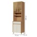 Paneleiro Condessa 4 Portas 1 Gavetas com Vidro 100% Mdf Carvalho/Greige - Nesher