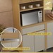 Paneleiro Condessa 4 Portas 1 Gavetas com Vidro 100% Mdf Carvalho/Greige - Nesher