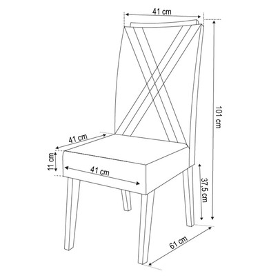 Mesa de Jantar 4 Lugares Opala Mel/Bege - Viero Móveis