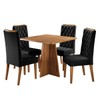 Mesa de Jantar 4 Lugares Vang Mel/Preto - Viero Móveis