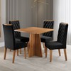 Mesa de Jantar 4 Lugares Vang Mel/Preto - Viero Móveis