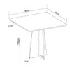 Mesa de Jantar 4 Lugares Vang com Vidro Mel/Cinza/Grafite - Viero Móveis