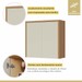 Armário Aéreo Cozinha Condessa 2 Portas 100% Mdf Carvalho/Greige - Nesher