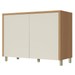 Balcão de Cozinha Condessa 2 Portas 100% Mdf Carvalho/Greige - Nesher