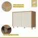 Balcão de Cozinha Condessa 2 Portas 100% Mdf Carvalho/Greige - Nesher