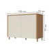 Balcão de Cozinha Condessa 2 Portas 100% Mdf Carvalho/Greige - Nesher