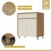 Balcão de Cozinha Condessa 2 Portas 1 Gaveta 100% Mdf Carvalho/Greige - Nesher