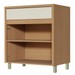 Balcão de Cozinha Condessa 2 Portas 1 Gaveta 100% Mdf Carvalho/Greige - Nesher