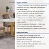 Mesa de Jantar 6 Lugares Isadora Carolina com Vidro Cinamomo/Off White/Bege Escuro - Cel Móveis