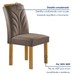 Mesa de Jantar 6 Lugares Isadora Carolina com Vidro Cinamomo/Off White/Bege Escuro - Cel Móveis