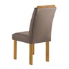 Mesa de Jantar 6 Lugares Isadora Carolina com Vidro Cinamomo/Off White/Bege Escuro - Cel Móveis