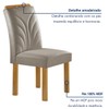 Mesa de Jantar 6 Lugares Isadora Carolina com Vidro Cinamomo/Off White/Bege Claro - Cel Móveis