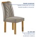 Mesa de Jantar 6 Lugares Isadora Carolina com Vidro Cinamomo/Off White/Bege Claro - Cel Móveis
