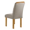 Mesa de Jantar 6 Lugares Isadora Carolina com Vidro Cinamomo/Off White/Bege Claro - Cel Móveis