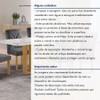 Mesa de Jantar 6 Lugares Isadora Carolina com Vidro Cinamomo/Off White/Cinza - Cel Móveis