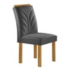 Mesa de Jantar 6 Lugares Isadora Carolina com Vidro Cinamomo/Off White/Cinza - Cel Móveis