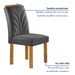 Mesa de Jantar 6 Lugares Isadora Carolina com Vidro Cinamomo/Off White/Cinza - Cel Móveis