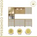 Cozinha Completa Condessa 11 Portas 2 Gavetas 100% Mdf com Vidro  Carvalho/Greige - Nesher