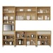 Cozinha Completa Condessa 11 Portas 2 Gavetas 100% Mdf com Vidro  Carvalho/Greige - Nesher
