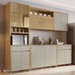 Cozinha Completa Condessa 11 Portas 2 Gavetas 100% Mdf com Vidro  Carvalho/Greige - Nesher