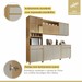 Cozinha Completa Condessa 11 Portas 2 Gavetas 100% Mdf com Vidro  Carvalho/Greige - Nesher