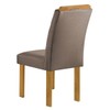 Mesa de Jantar 4 Lugares Isadora com Vidro Cinamomo/Off White/Bege Escuro - Cel Móveis