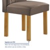 Mesa de Jantar 4 Lugares Isadora com Vidro Cinamomo/Off White/Bege Escuro - Cel Móveis