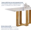 Mesa de Jantar 4 Lugares Isadora com Vidro Cinamomo/Off White/Bege Claro - Cel Móveis