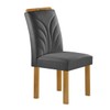 Mesa de Jantar 4 Lugares Isadora com Vidro Cinamomo/Off White/Cinza - Cel Móveis