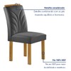 Mesa de Jantar 4 Lugares Isadora com Vidro Cinamomo/Off White/Cinza - Cel Móveis