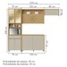 Cozinha Completa Condessa 8 Portas 1 Gavetas 100 % Mdf com Vidro Carvalho/Greige - Nesher