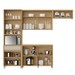 Cozinha Completa Condessa 8 Portas 1 Gavetas 100 % Mdf com Vidro Carvalho/Greige - Nesher