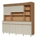 Cozinha Compacta Realeza 6 Portas 3 Gavetas 100% Mdf Ripado Carvalho/Greige - Nesher