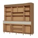 Cozinha Compacta Realeza 6 Portas 3 Gavetas 100% Mdf Ripado Carvalho/Greige - Nesher