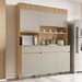 Cozinha Compacta Realeza 5 Portas 2 Gavetas 100% Mdf Ripado Carvalho/Greige - Nesher
