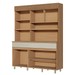 Cozinha Compacta Realeza 5 Portas 2 Gavetas 100% Mdf Ripado Carvalho/Greige - Nesher