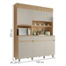 Cozinha Compacta Realeza 5 Portas 2 Gavetas 100% Mdf Ripado Carvalho/Greige - Nesher